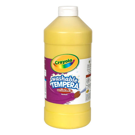 Artista II Washable Tempera Paint, Yellow, 32 oz