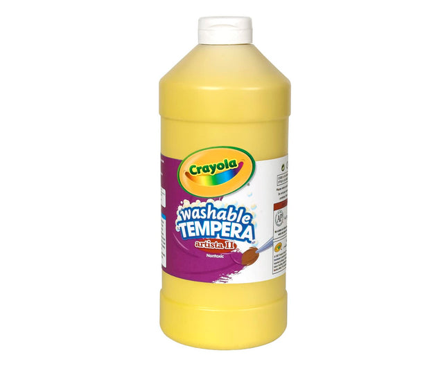Artista II Washable Tempera Paint, Yellow, 32 oz