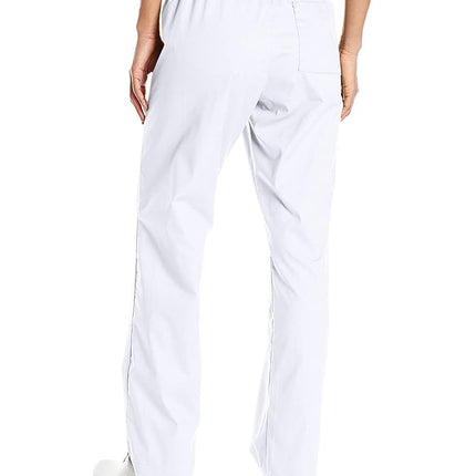 WonderWink Women's Plus Size Wonderwork Straight Leg Cargo Scrub Pant, White, 2X-Large Tall