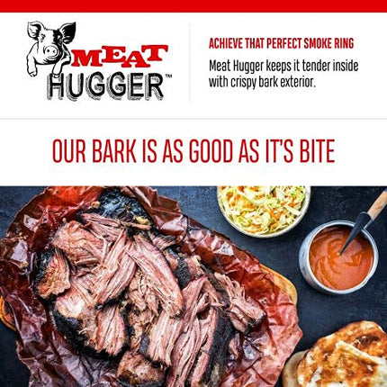 Meat Hugger - Pink Butcher Paper Dispenser Box (24 Inch by 225 Feet Roll) - Heavy Duty Unwaxed Unbleached Food Grade Paper - Smoker Safe, Use Wrap While Cooking for Tender Meat