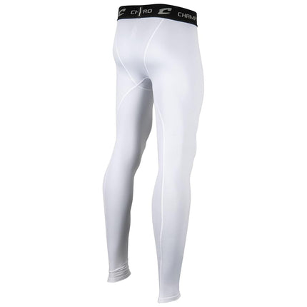 CHAMPRO Pantalones de compresión para hombre para clima frío, blancos