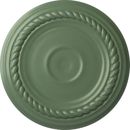 Ekena Millwork CM07ALAGF Ceiling Medallion 7 7/8 OD x 3/4 P Small Alexandria (fits Canopies up to 4 5/8), Athenian Green