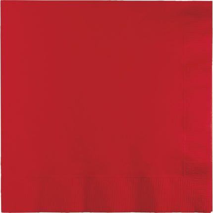 Touch of Color Paper Lunch Napkins, Classic Red, 1