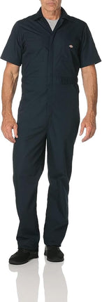 Dickies Men's Short Sleeve Coverall, Dark Navy, Large Tall