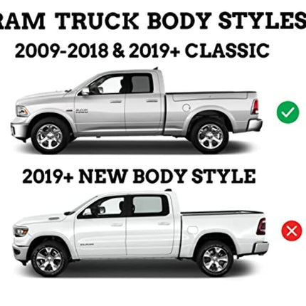 Husky Liners - Front & Rear Mud Guards | 2009-2023 Ram 1500/Ram 1500 Classic, 2010-2018 Ram 2500/3500 w/Single Rear Wheels & with OEM Fender Flares, Front & Rear Set - Black, 4 Pc | 58186