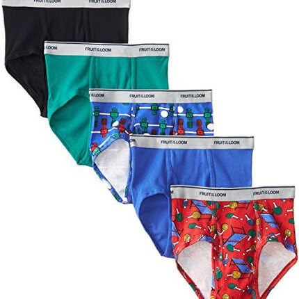 Fruit Of The Loom Boys' Fashion Brief (Pack of 5) - Multi - Medium