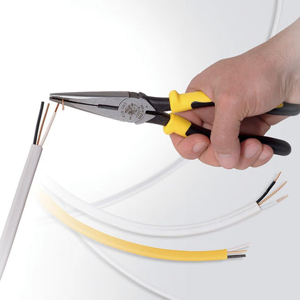 Klein Tools 80086 Journeyman Plier Kit, High Leverage Side Cutting, Diagonal, Long Nose Pliers to Strip, Cut and Crimp Wire, 6-Piece
