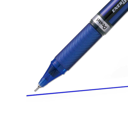 Pentel BLN25-C - Energel Plus Needle Tip Rollerball 0.5mm Blue- PK12