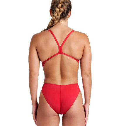 ARENA Women's Performance Solid Team Challenge Swimsuit Red/White