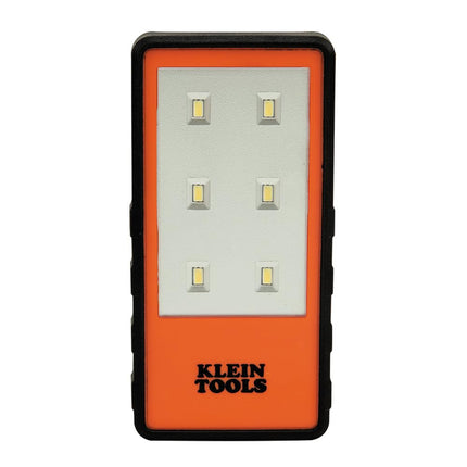 Battery Operated Lights, Hands Free LED Light with Magnetized Clip, Adjustable Brightness Klein Tools 56221, Orange