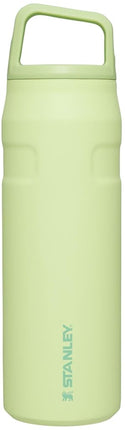 STANLEY IceFlow Cap and Carry Water Bottle 24 oz | Wide Mouth Twist Lid | Lightweight and Leakproof for Travel and Sports | Insulated Stainless Steel | BPA-Free | Citron