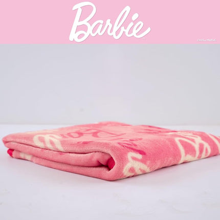 Jeté en soie ultra douce et douillette Franco Barbie pour lit d'enfant, 40 po x 50 po, (Produit sous licence officielle)