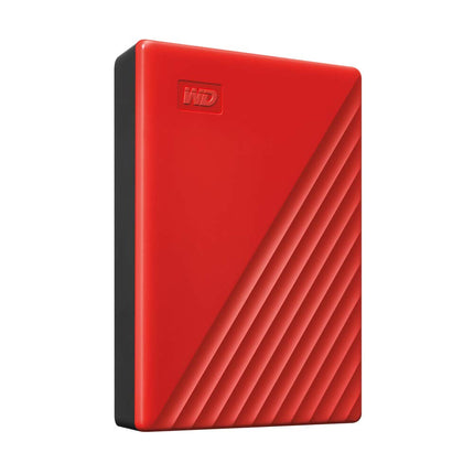 WD My Passport 4TB Portable External Hard Drive, USB 3.2 Gen 1, Red