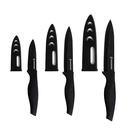 Magiware 6-Piece Paring Knife Set with Sheaths-Cer