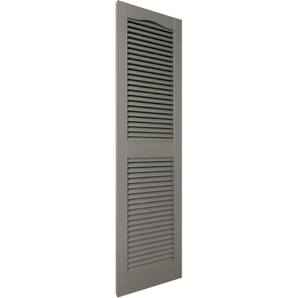Ekena Millwork LL1C12X02400BD 12" W x 24" H Open Shutters with Center Slits Lifetime Vinyl Top with Fastener (Pair) Bordeaux