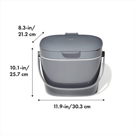 OXO Good Grips Easy Clean Compost Bin Charcoal 6.6 L