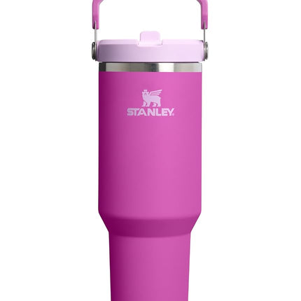 Stanley IceFlow 2.0 Flip Straw Cup with Handle, Screw Lid and Folding Straw, Leakproof Water Bottle, Insulated Stainless Steel, BPA Free, Dark Flower