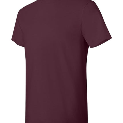 Camiseta Hanes Nano Premium de algodón para hombre (paquete de 2), color granate, talla grande