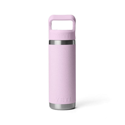 YETI Rambler 18 oz Bottle, Vacuum Insulated, Stainless Steel with Straw Cap, Cherry Blossom