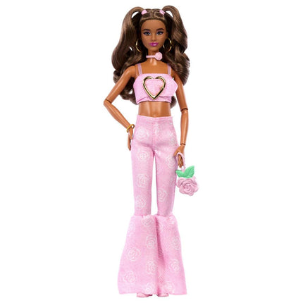 ​Barbie Deluxe Style Doll #12 in Pink Denim Crop T