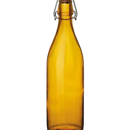 Bormioli Rocco Giara Red Glass Swing Top Bottle, 33 3/4 oz by Bormioli Rocco