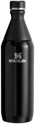 Botella Stanley Slim All Day 20oz Tapa de Rosca con Cierre Antifugas Diseño Delgado para Viajes Gimnasio Acero Inoxidable Aislado Sin BPA Negro