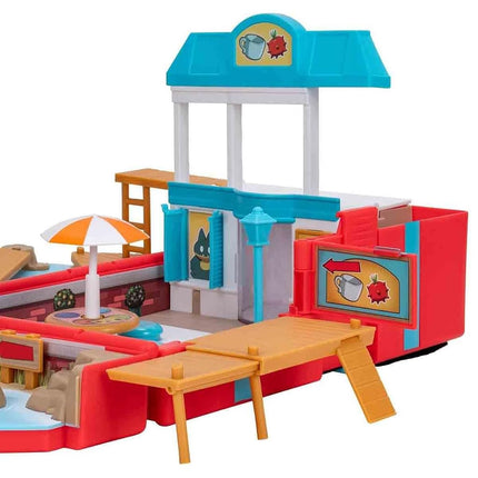 Pokémon Carry Case Beach Battle Playset - Portable Transforming Backpack Playset with Action Features and 2-inch Pikachu Battle Figure