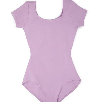 Capezio Youth Short Sleeve Leotard, Lavender-Int 6/8
