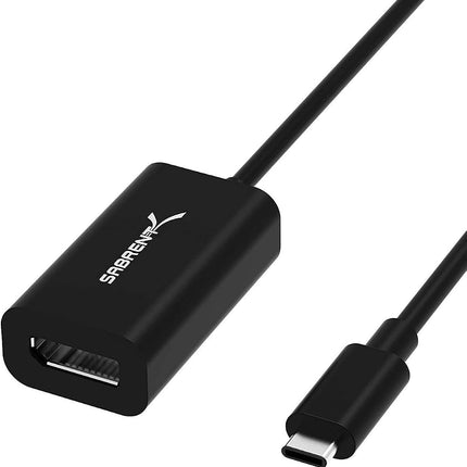 SABRENT Display Port USB C adapter, USB-C 3.2x1monitor converter supports 4K resolutions up to 3840 x 2160, compatible with PCs, notebooks, tablets, MacBooks, etc. (DA-DPUC)