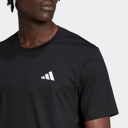 adidas Mens Train Essentials T-Shirt, Black/White, Small Tall