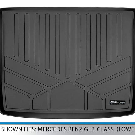 SMARTLINER Custom Fit Lower Cargo Liner Trunk Floor Mat Black for 2020-2021 Mercedes-Benz GLB Class 5 Passenger Models