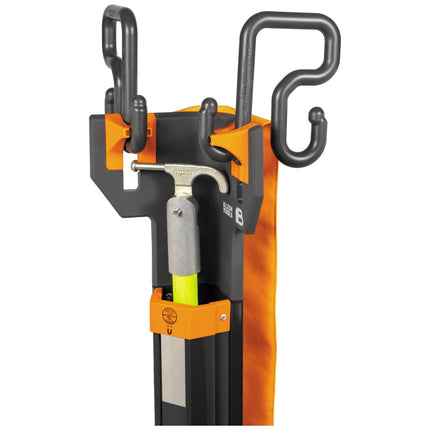 Klein Tools BC515S Hot Stick Holder Module with Magnetic Flap, Fits 8-Foot & 12-Foot Telescoping Sticks, Orange & Gray, Nylon