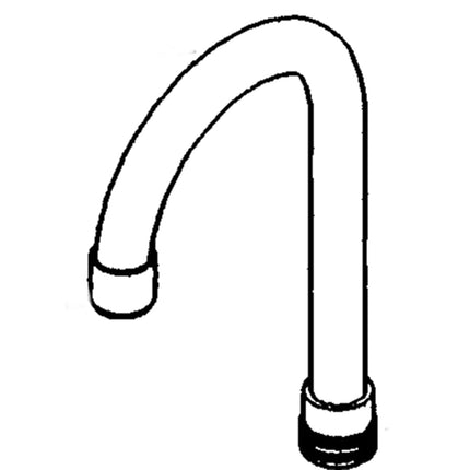 Moen 104430 Commercial Gooseneck Spout 5-3/8-Inch, Chrome