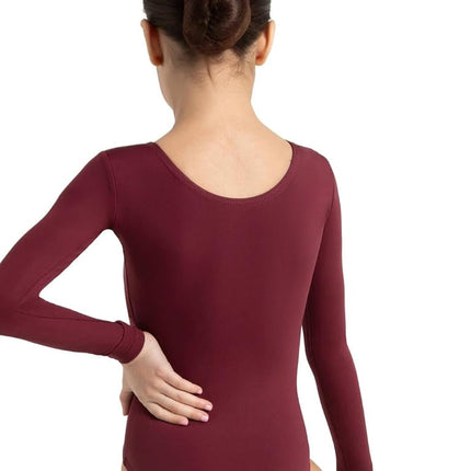 Capezio Long Sleeve Leotard - Girls, Maroon, Small