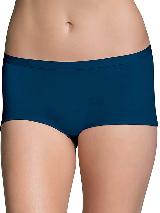 Fruit of the Loom Women's 6 Pack Boyshort Panties, Assorted, 5