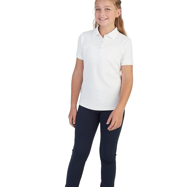 French Toast Boys' Short Sleeve Pique Polo, Hunter, X-Large/18/20/ Husky