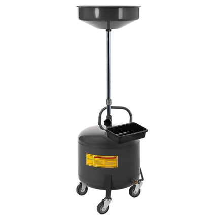 Tanque de drenaje de aceite usado GarveeTech de 8 galones, tanque de cambio de aceite con drenador operado por aire, recipiente de drenaje de aceite con altura de embudo ajustable, para facilitar la extracción de aceite (negro, 8 galones)