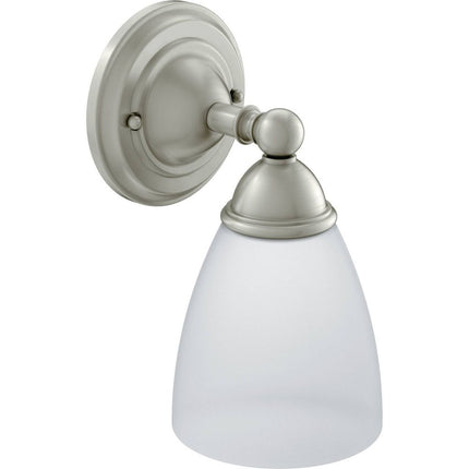 Moen YB2261BN Brantford Luminaire de salle de bain à 1 ampoule à double montage avec verre dépoli, nickel brossé