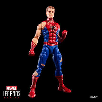 Marvel Legends Series Magic: The Gathering Battle-Damaged Spider-Man, 6-Inch Action Figure Toy Plus Exclusive Foil Collectible Card Game Trading Card
