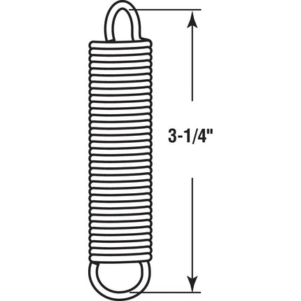 PRIME-LINE Products SP 9618 Spring, Extension, 5/8-Inch by 3-1/4-Inch.072 Diameter,(Pack of 2), Nickel