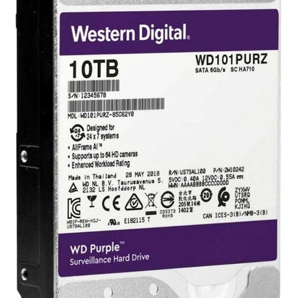 WD 10 TB Surveillance Hard Drive - Purple