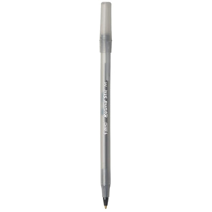 BIC Round Stic Xtra Life Ballpoint Pens, Medium Point (1.0mm), Black, 60-Count Pack, Flexible Round Barrel For Writing Comfort (GSM609-BLK)