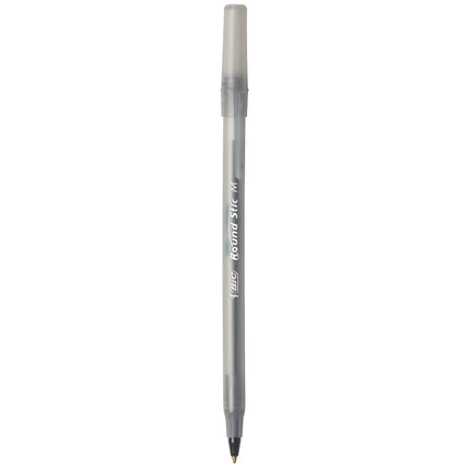 BIC Round Stic Xtra Life Ballpoint Pens, Medium Point (1.0mm), Black, 60-Count Pack, Flexible Round Barrel For Writing Comfort (GSM609-BLK)