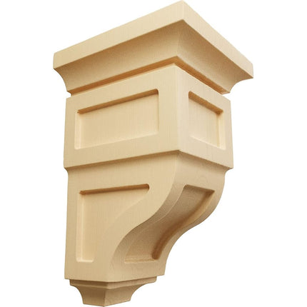Ekena CORW03X03X06RYMA 3 1/2-Inch Width x 3 3/4-Inch Depth x 6-Inch Height Mini Reyes Wood Corbel - Maple