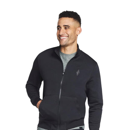 Skechers Men's Cozy Fit Hoodless Hoodie , Black/Wh