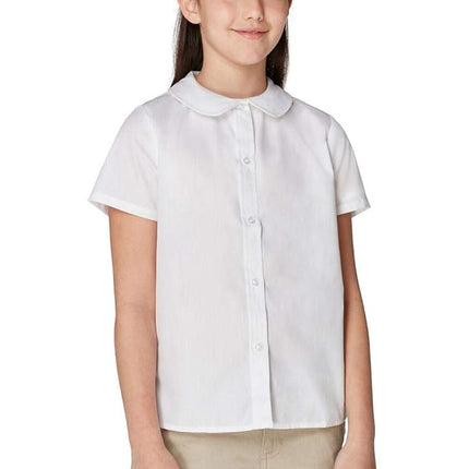 French Toast girlsSE9383Short Sleeve Peter Pan Col