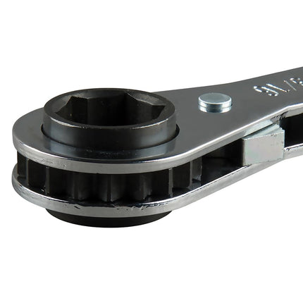 KLEIN TOOLS 68309 Ratcheting Fully-Reversible Refrigeration Wrench with Compact Design and Chrome-Plated Finish