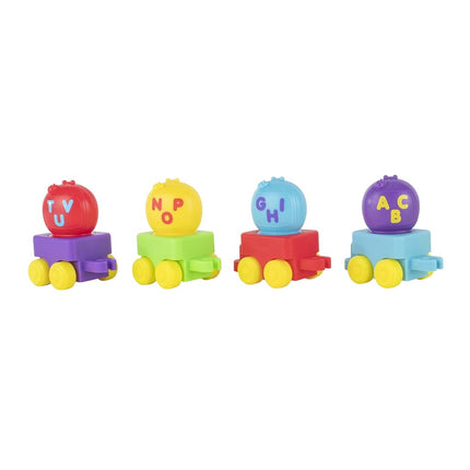 CoComelon Train musical de l'Alphabet avec JJ - Comprend un train de l'alphabet avec musique, sons et phrases - 4 wagons de l'alphabet, 1 figurine de chef de gare JJ - Joue des extraits de la chanson 'ABC' - Jouets pour enfants et tout-petits