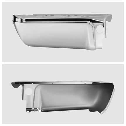 DNA MOTORING Pair of Rear Bumper Ends Compatible With Ford F250 / F350 / F450 SD 2008-2016, Without Park Assist, FO1104122, Chrome, BUMP-R-F45008-C-01-CH-L