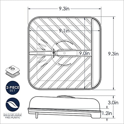 Nordic Ware 60173 Slanted Bacon and MeatTray, Plastic, White